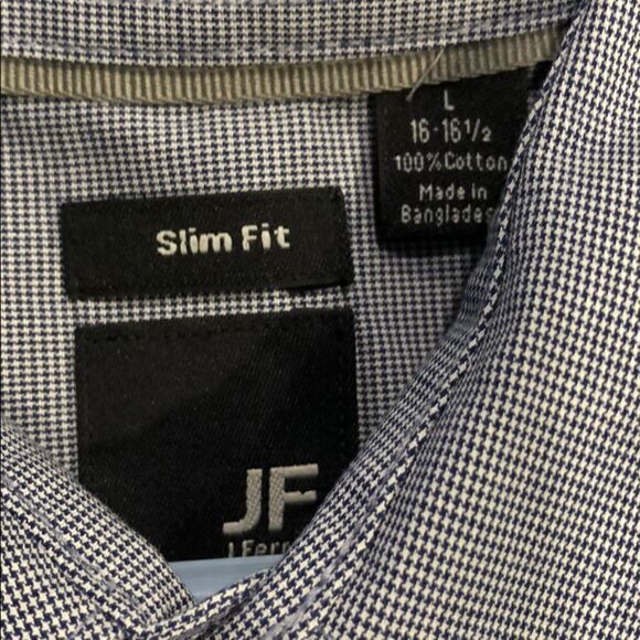 J. Ferrar Men’s Slim Fit Short Sleeve Button Sz. L - Picture 2 of 5